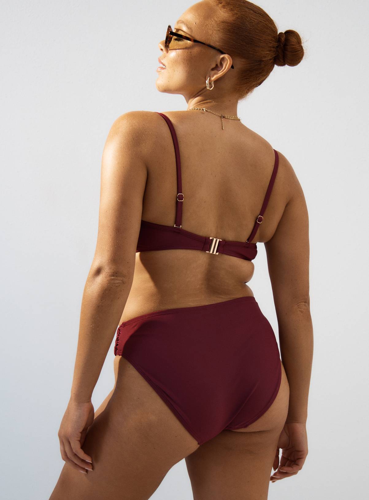 Berry Red Macrame High Waist Bikini Bottoms 10 - Image 5